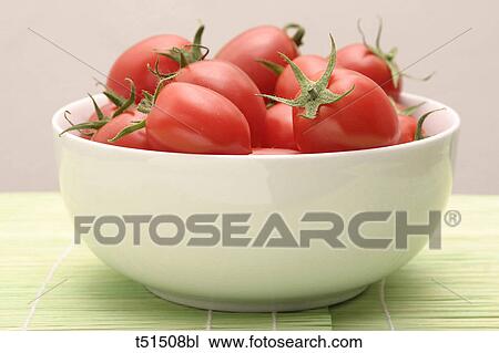 Tomatoes in a Bowl View Large Photo Image Stock Image - Tomatoes in a Bowl. Fotosearch