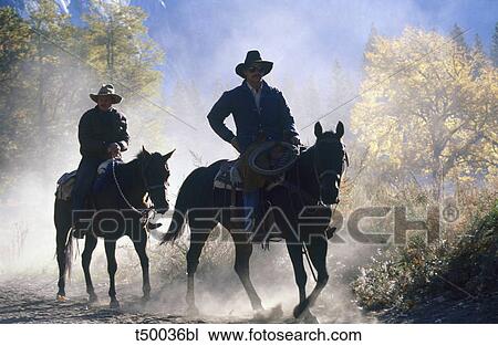 USA, California, cowboys on horseback View Large Photo Image Stock Image - USA, California, cowboys on horseback. Fotosearch