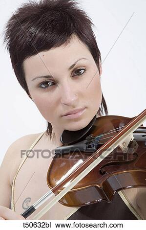 Woman playing violin View Large Photo Image Stock Image - Woman playing violin. Fotosearch