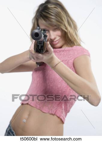 Woman with rifle View Large Photo Image Stock Image - Woman with rifle. Fotosearch