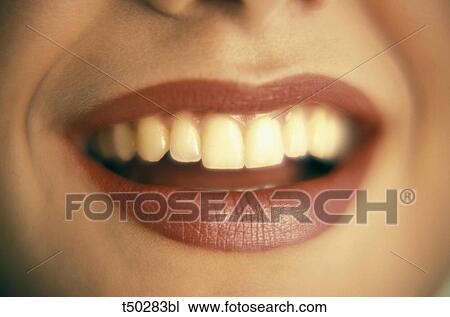 Woman's mouth smiling View Large Photo Image Stock Image - Woman's mouth smiling. Fotosearch