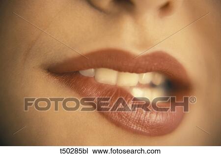 Stock Image - Woman's mouth. Fotosearch