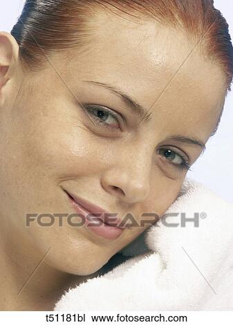 Stock Image - Woman's portrait. Fotosearch