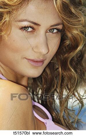 Stock Image - Woman's portrait. Fotosearch
