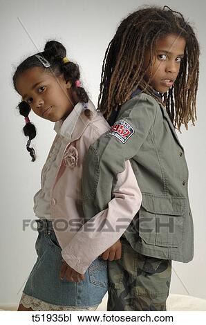 African boy and girl View Large Photo Image Stock Image - African boy and girl . Fotosearch