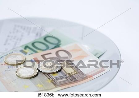 Euro notes and coins View Large Photo Image Stock Image - Euro notes and coins . Fotosearch