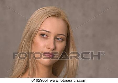 headshot of young woman with long blond hair View Large Photo Image Stock Image - headshot of young woman with long blond hair. Fotosearch