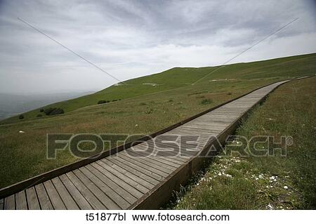 Italy, Umbria, Castelluccio, walkway  View Large Photo Image Stock Image - Italy, Umbria, Castelluccio, walkway . Fotosearch