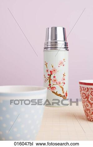 still life of thermos bottle and mugs View Large Photo Image Stock Image - still life of thermos bottle and mugs. Fotosearch