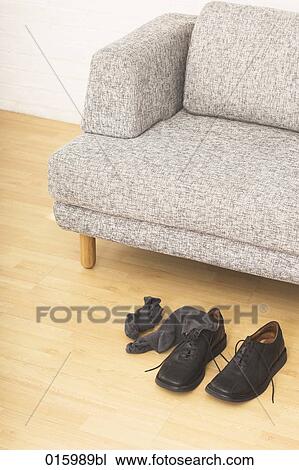 Download Still life with pair of man´s shoes and socks in front of ...