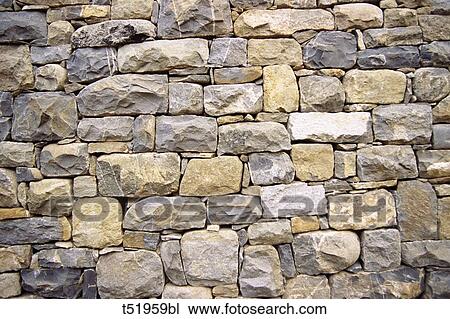 Stock Image - Stone wall . Fotosearch