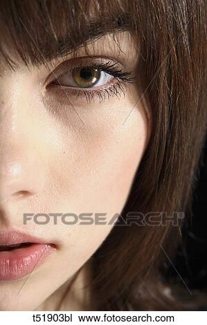 Woman, portrait, close-up View Large Photo Image Stock Image - Woman, portrait, close-up . Fotosearch