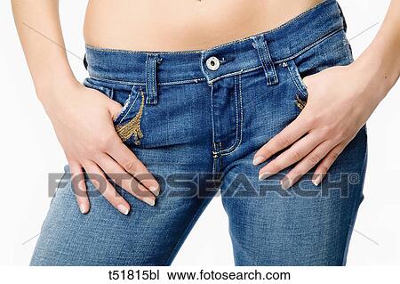 Woman with jeans View Large Photo Image Stock Image - Woman with jeans . Fotosearch