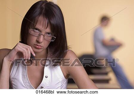 portrait of female student wearing glasses View Large Photo Image Stock Image - portrait of female student wearing glasses. Fotosearch