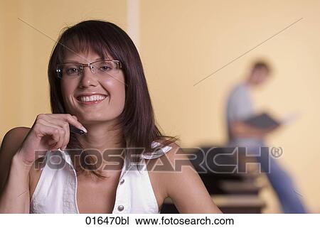 portrait of female student wearing glasses View Large Photo Image Stock Image - portrait of female student wearing glasses. Fotosearch