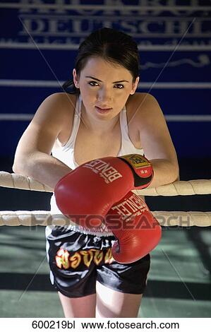 portrait of young female boxer View Large Photo Image Stock Image - portrait of young female boxer. Fotosearch