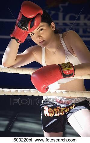 portrait of young female boxer View Large Photo Image Stock Image - portrait of young female boxer. Fotosearch