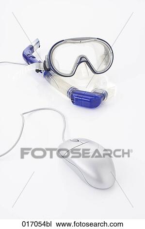 still life of computer mouse and diving goggles View Large Photo Image Stock Image - still life of computer mouse and diving goggles. Fotosearch