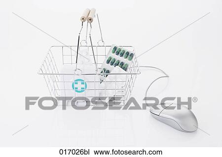 still life of computer mouse and medical equipment in shopping basket View Large Photo Image Stock Image - still life of computer mouse and medical equipment in shopping basket. Fotosearch