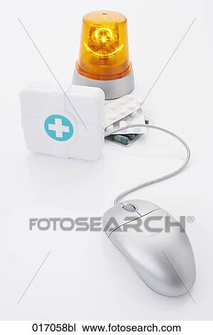 still life of computer mouse medical equipment and beacon View Large Photo Image Stock Image - still life of computer mouse medical equipment and beacon. Fotosearch
