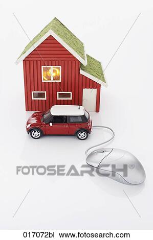 still life of computer mouse toy car and house View Large Photo Image Stock Image - still life of computer mouse toy car and house. Fotosearch