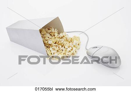 still life of popcorn and computer mouse View Large Photo Image Stock Image - still life of popcorn and computer mouse. Fotosearch