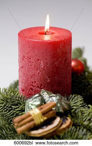 detail of candle on advent wreath View Large Photo Image Stock Image - detail of candle on advent wreath . Fotosearch