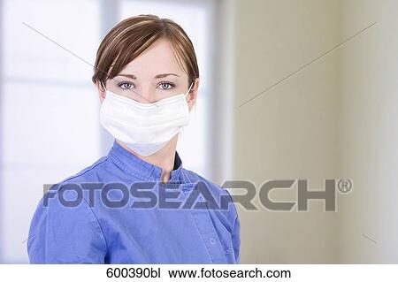 portrait of nurse wearing medical mask View Large Photo Image Stock Image - portrait of nurse wearing medical mask. Fotosearch