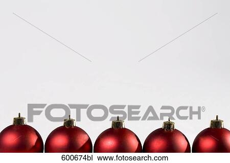 row of red christmas baubles View Large Photo Image Stock Image - row of red christmas baubles. Fotosearch