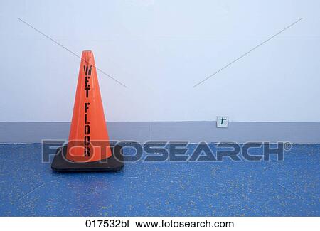 still life of cone warning of wet floor on cruise ship View Large Photo Image Stock Image - still life of cone warning of wet floor on cruise ship. Fotosearch