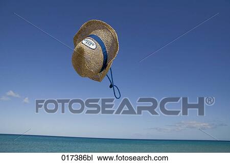 straw hat flying through air on beach View Large Photo Image Stock Image - straw hat flying through air on beach. Fotosearch