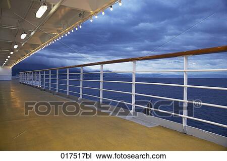 view from cruise ship on ocean at twilight View Large Photo Image Stock Image - view from cruise ship on ocean at twilight. Fotosearch