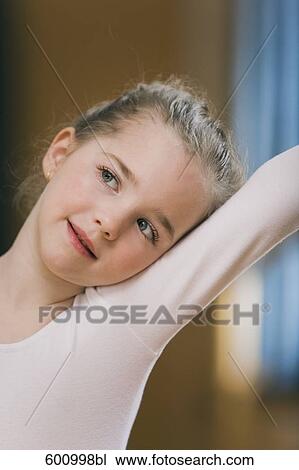 Stock Image - headshot of young ballet dancer. Fotosearch