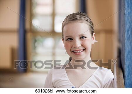 Stock Image - headshot of young ballet dancer. Fotosearch