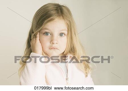 portrait of little girl with long blond hair View Large Photo Image Stock Image - portrait of little girl with long blond hair. Fotosearch
