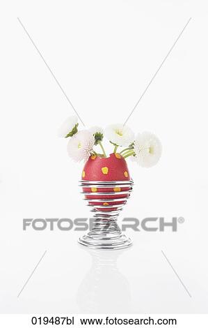 still life of easter egg decorated weith flowers in eggcup View Large Photo Image Stock Image - still life of easter egg decorated weith flowers in eggcup. Fotosearch