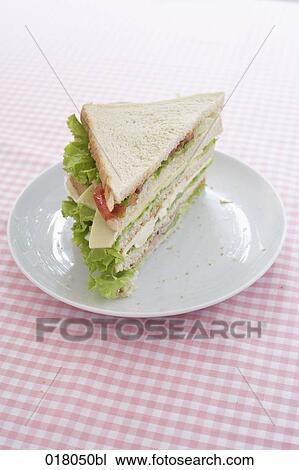 still life of sandwich on plate View Large Photo Image Stock Image - still life of sandwich on plate. Fotosearch