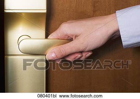 detail of female hand opening door to hotel room View Large Photo Image Stock Image - detail of female hand opening door to hotel room. Fotosearch