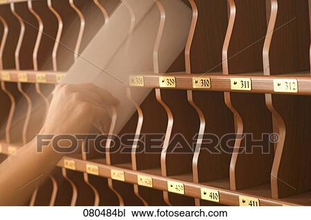 hand putting letters into pigeon holes at hotel reception View Large Photo Image Stock Image - hand putting letters into pigeon holes at hotel reception. Fotosearch
