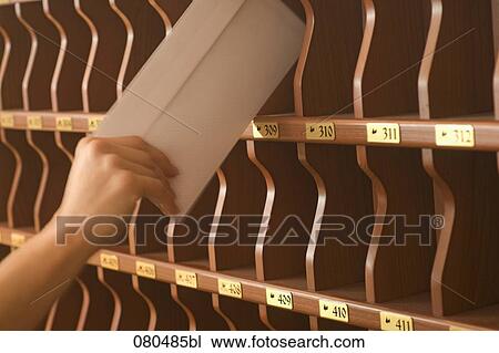 hand putting letters into pigeon holes at hotel reception View Large Photo Image Stock Image - hand putting letters into pigeon holes at hotel reception. Fotosearch