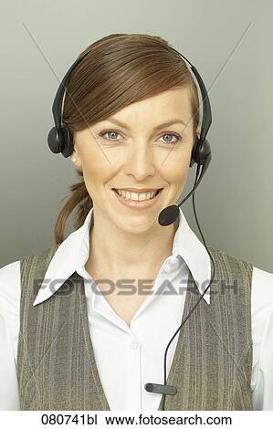 headshot of female call center agent View Large Photo Image Stock Image - headshot of female call center agent. Fotosearch