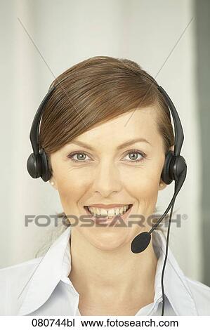 headshot of female call center agent View Large Photo Image Stock Image - headshot of female call center agent. Fotosearch