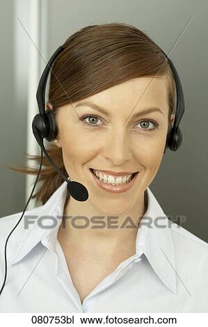 headshot of female call center agent View Large Photo Image Stock Image - headshot of female call center agent. Fotosearch