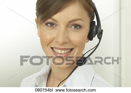 headshot of female call center agent View Large Photo Image Stock Image - headshot of female call center agent. Fotosearch
