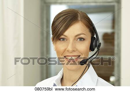headshot of female call center agent View Large Photo Image Stock Image - headshot of female call center agent. Fotosearch