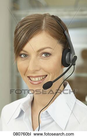 headshot of female call center agent View Large Photo Image Stock Image - headshot of female call center agent. Fotosearch