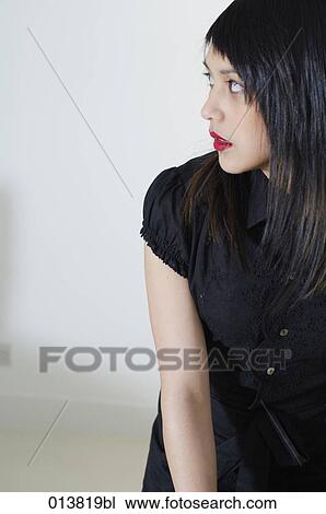 portrait of asian woman looking frightened View Large Photo Image Stock Image - portrait of asian woman looking frightened. Fotosearch