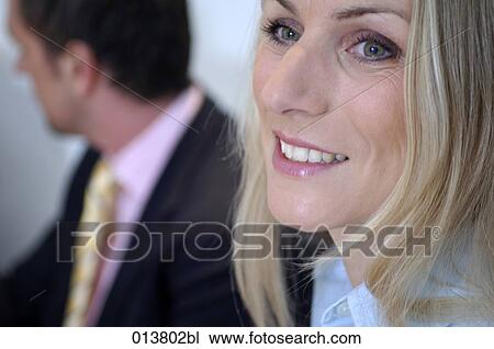 portrait of businesswoman during meeting View Large Photo Image Stock Image - portrait of businesswoman during meeting. Fotosearch