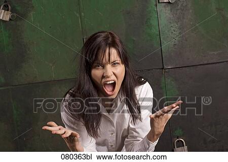 portrait of screaming businesswoman View Large Photo Image Stock Image - portrait of screaming businesswoman. Fotosearch