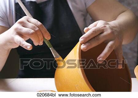 detail of woman painting jar View Large Photo Image Stock Image - detail of woman painting jar. Fotosearch